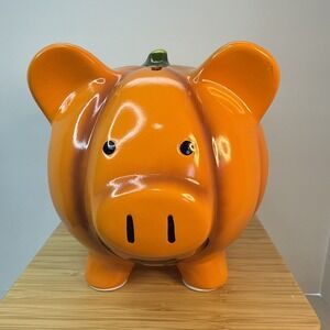 Target Ceramic Halloween Piggy Bank Pumpkin Jack-O-Lantern 2010